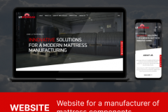 Website for a manufacturer of mattress components